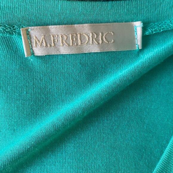 M Fredric sz S green long sleeve scoop top shirt - Picture 7 of 9